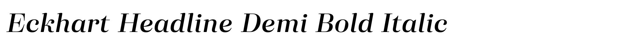 Eckhart Headline Demi Bold Italic image